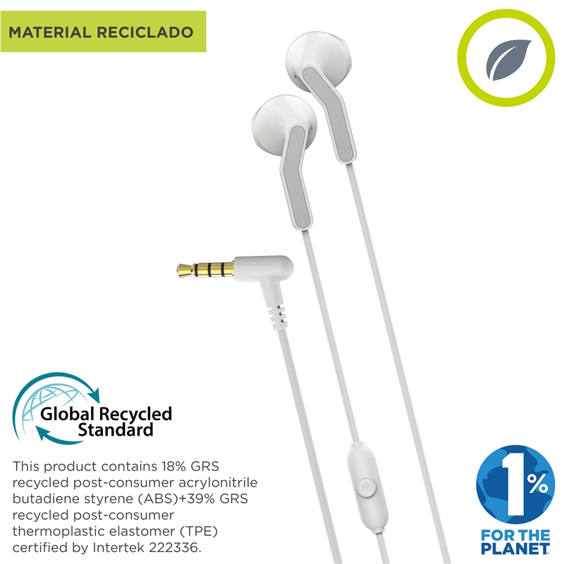 muvit for change Stereo earphones E56 3.5mm white