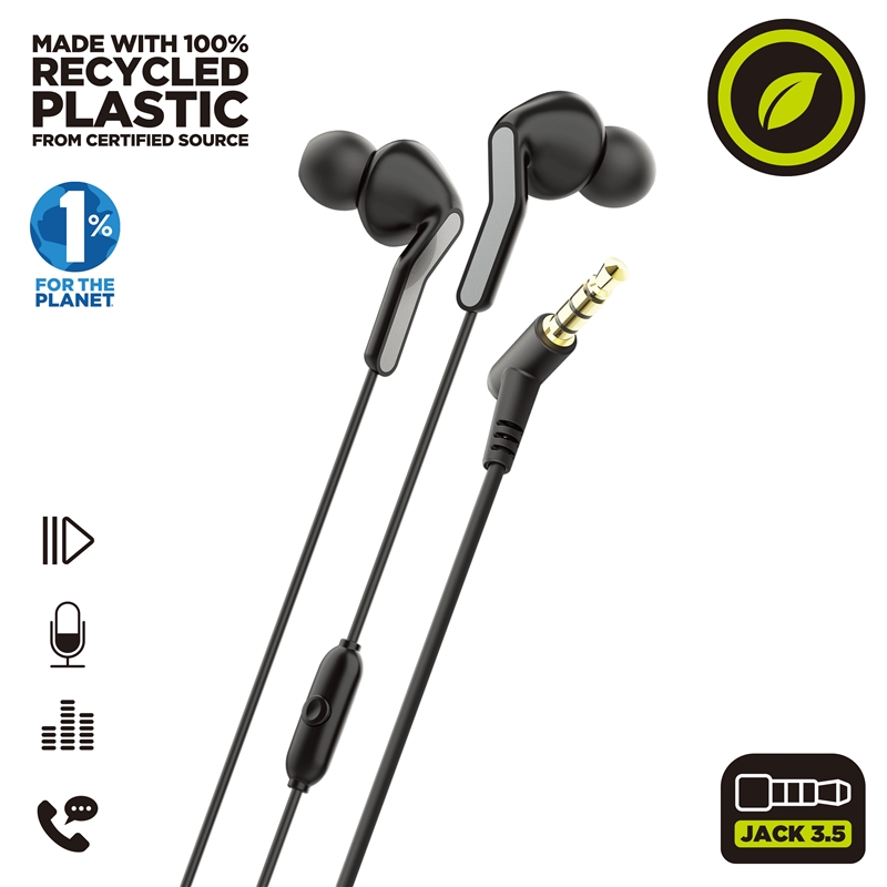 muvit for change Stereo earphones E57 3.5mm black