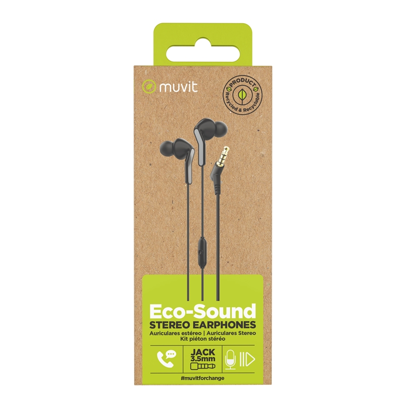 muvit for change Stereo earphones E57 3.5mm black