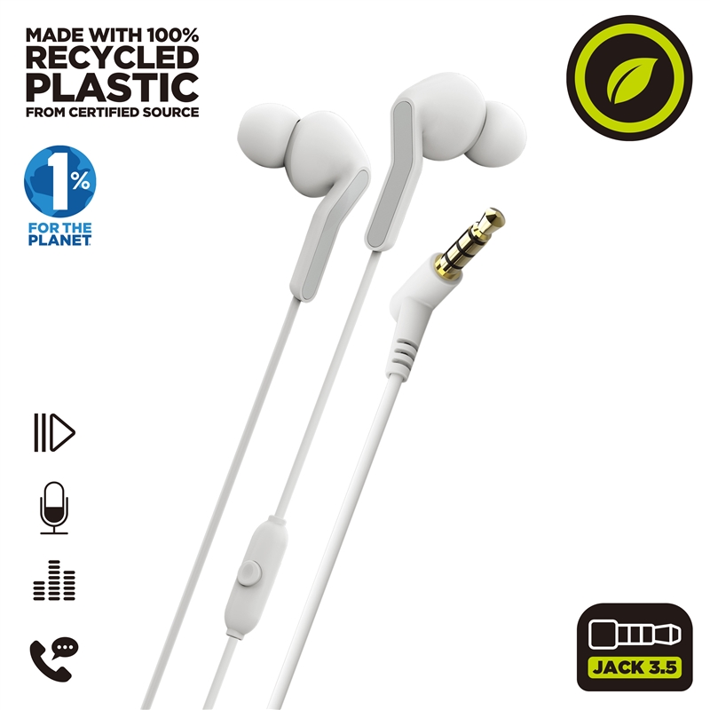 muvit for change Stereo earphones E57 3.5mm white