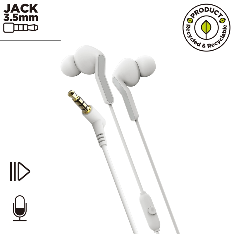muvit for change Stereo earphones E57 3.5mm white