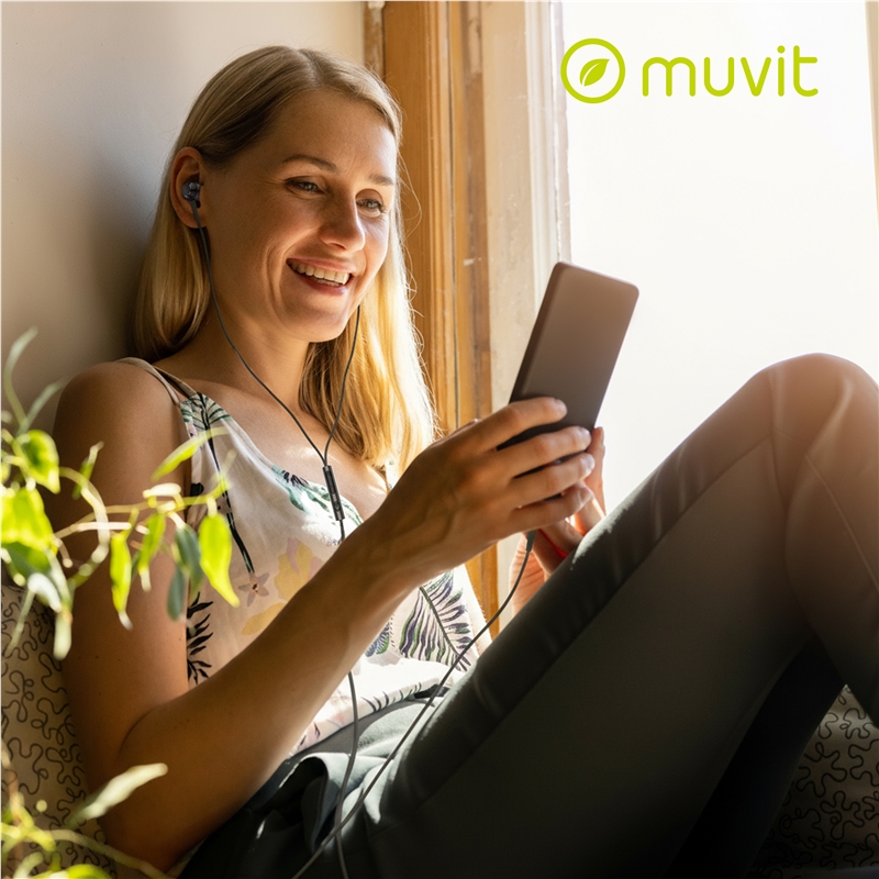 muvit for change Stereo magnetic earphones M32 Type C black