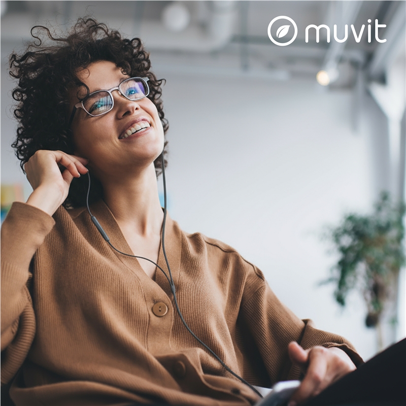 muvit for change stereo earphones E58 Type C black