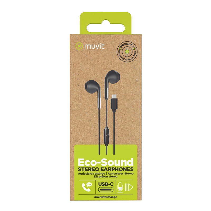muvit for change stereo earphones E58 Type C black