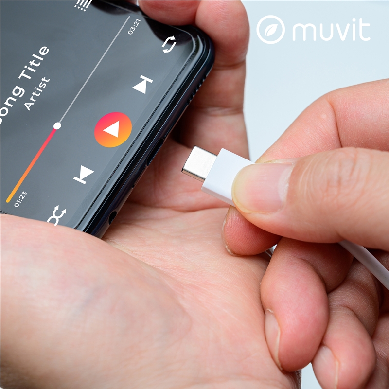 muvit for change stereo earphones E58 Type C white