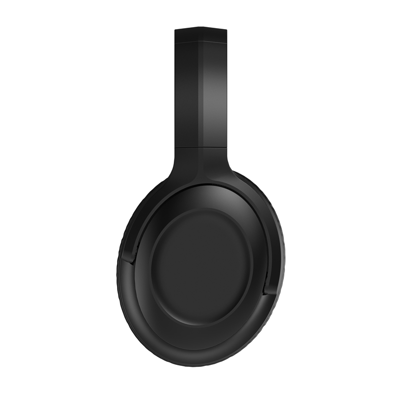 muvit for change foldable ANC stereo headphones with active noise cancellation, adapters and travel pouch black