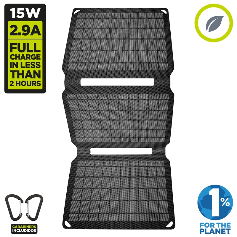 muvit for change solar charger 15w black