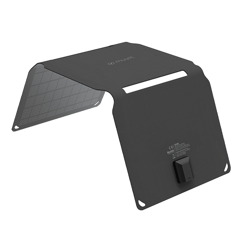 muvit for change solar charger 15w black