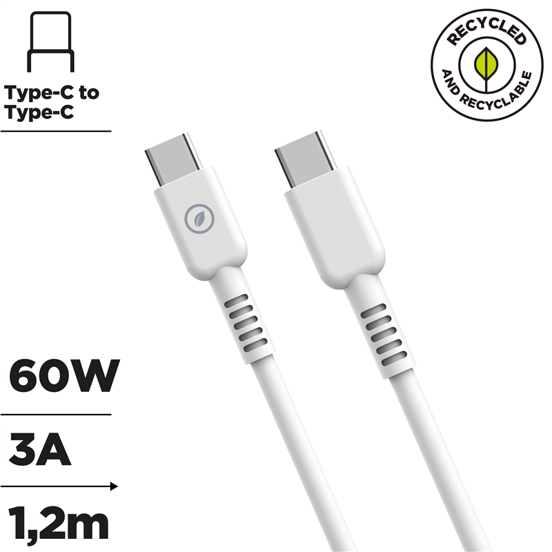 muvit for change Type C to Type C cable 3A/60W 1.2m white