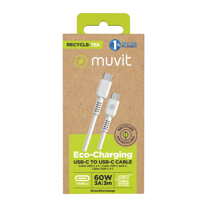 muvit for change Type C to Type C cable 3A/60W 3m white