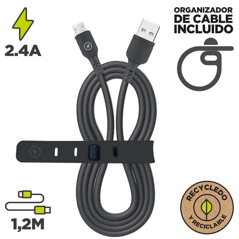muvit for change USB to Micro USB cable 2,4A/10W 1,2m black