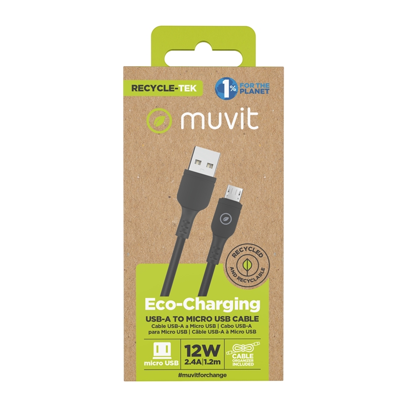 muvit for change USB to Micro USB cable 2,4A/10W 1,2m black
