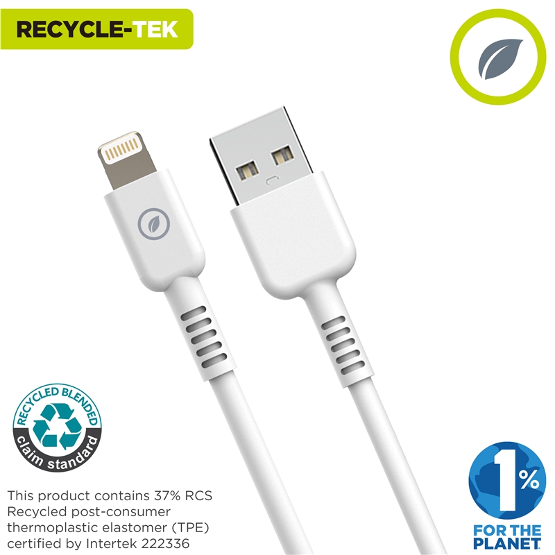 muvit for change USB to Lightning MFI cable 2,4A/12W 0,2m   white
