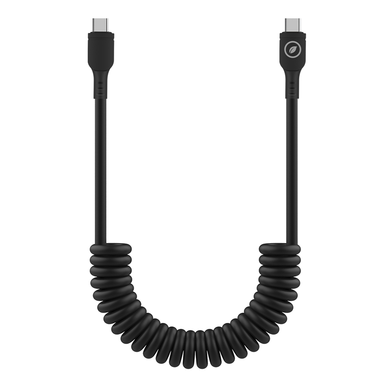 muvit for change Curly cable Type C to Type C 3A 60w 1.2m black