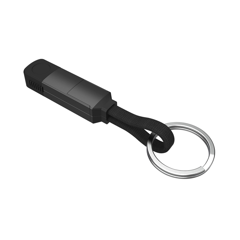 muvit for change cable Llavero multiconector (Tipo C, USB-A, 8-pin) negro