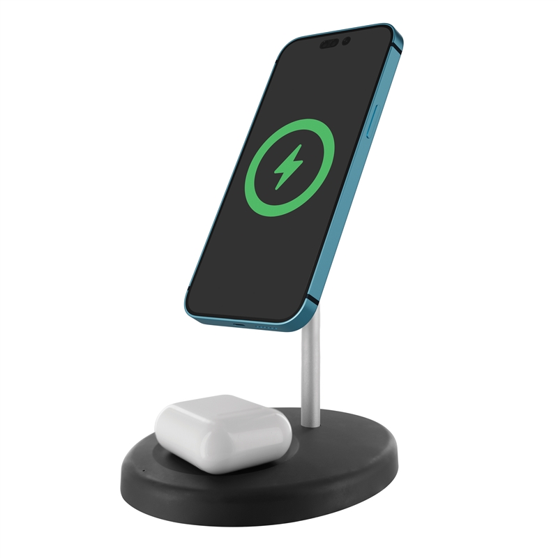 muvit for change 2 in 1 charger magsafe+iWatch/Airpod stand black