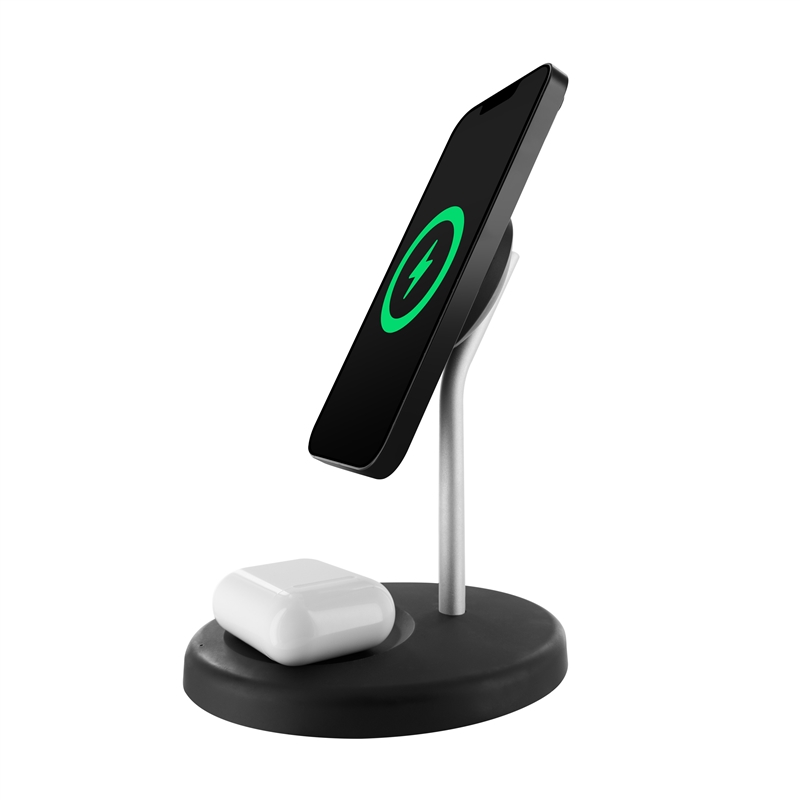 muvit for change 2 in 1 charger magsafe+iWatch/Airpod stand black