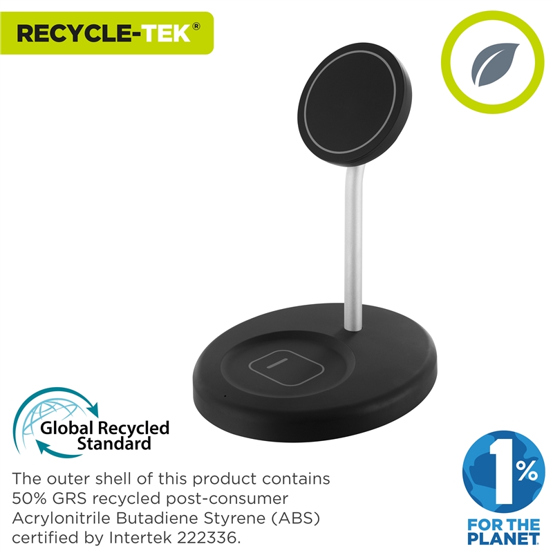 muvit for change 2 in 1 charger magsafe+iWatch/Airpod stand black