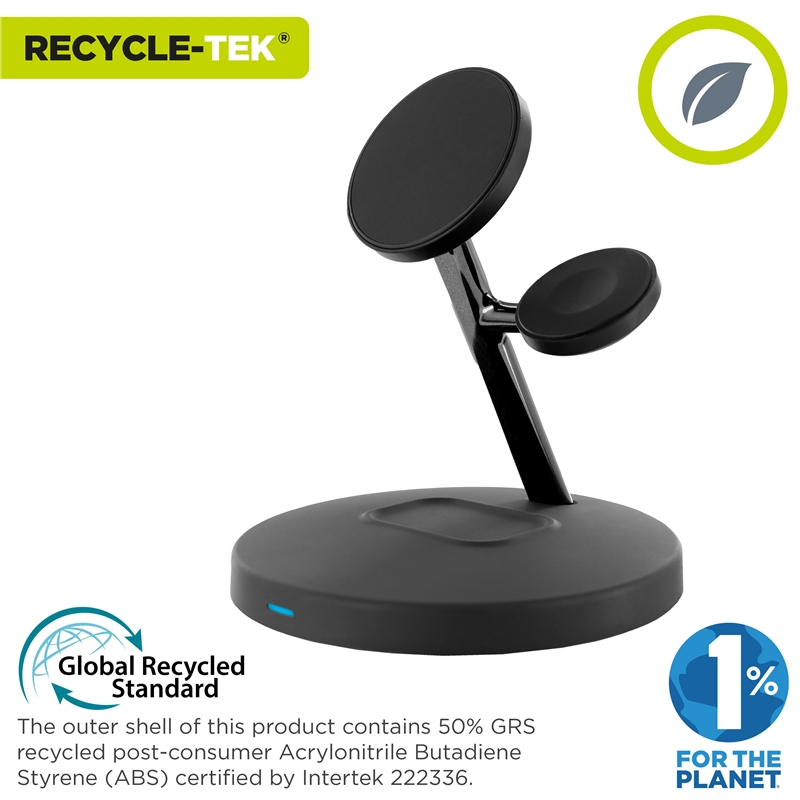 muvit for change 3 in 1 charger magsafe holder + iWatch holder + Airpod black