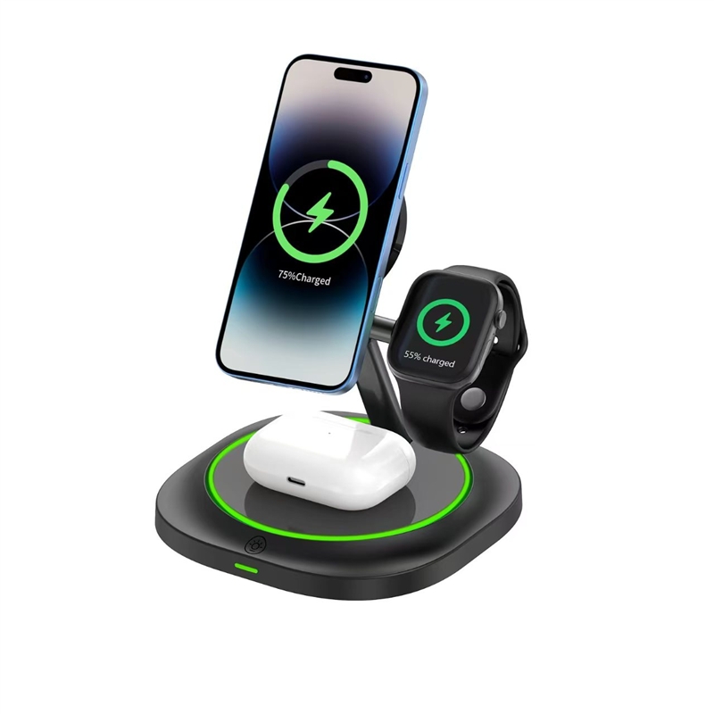 muvit for change 3 in 1 charger magsafe holder + iWatch holder + Airpod black