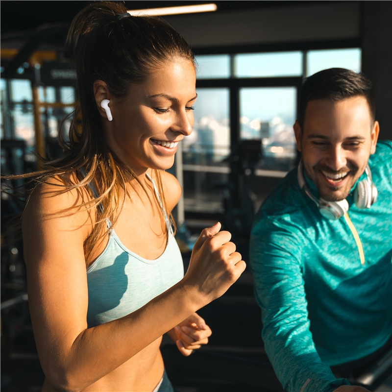 muvit for change myway Bluetooth stereo headphones ANC+ENC  white