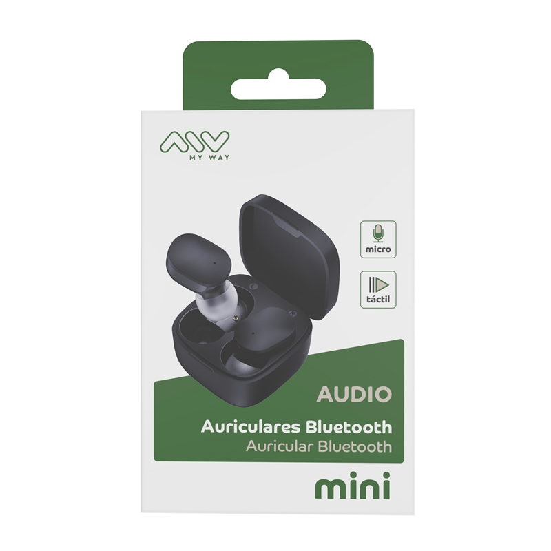 muvit for change myway Bluetooth stereo headphones touch control black